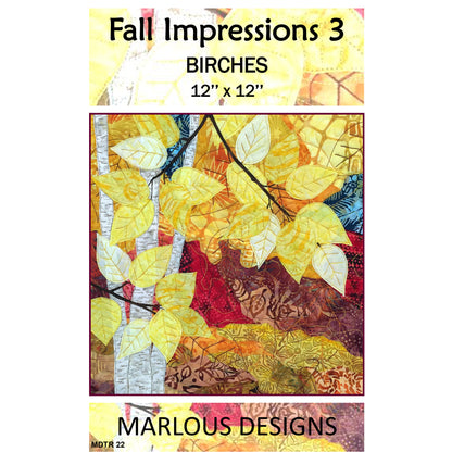 Fall Impressions 3 Birches Quilt Pattern MD-TR22 - Paper Pattern