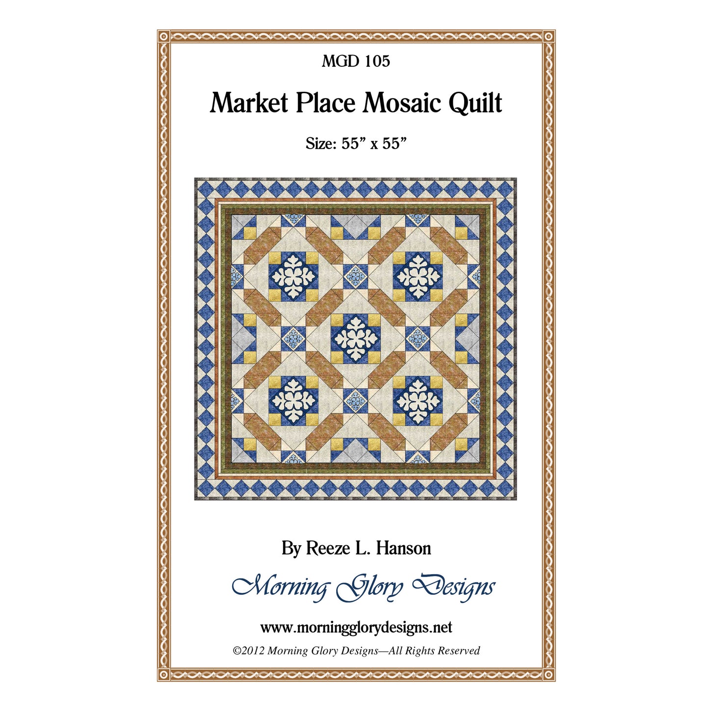 Market Place Mosaic Quilt Pattern MGD-105 - Paper Pattern