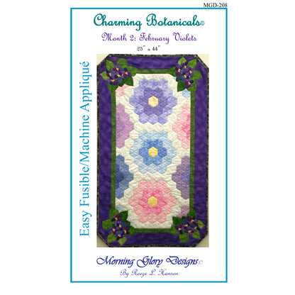 February Violets Quilt MGD-208e - Downloadable Pattern