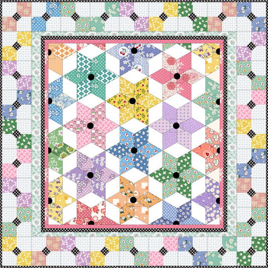 Diamond Stars Quilt MGD-223e - Downloadable Pattern