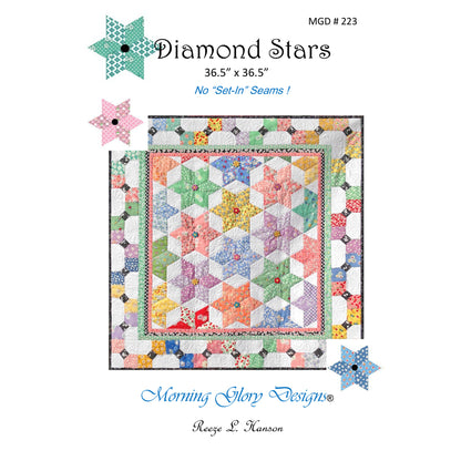 Diamond Stars Quilt Pattern MGD-223 - Paper Pattern