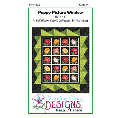 Poppy Picture Window Quilt Pattern MGD-261 - Paper Pattern