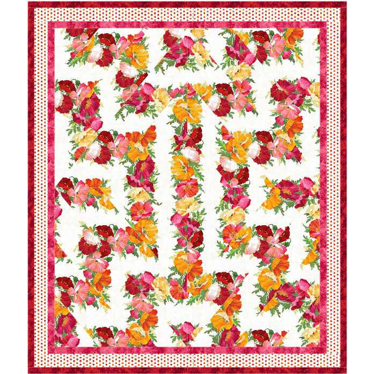 Amazing Poppies Quilt MGD-275e - Downloadable Pattern