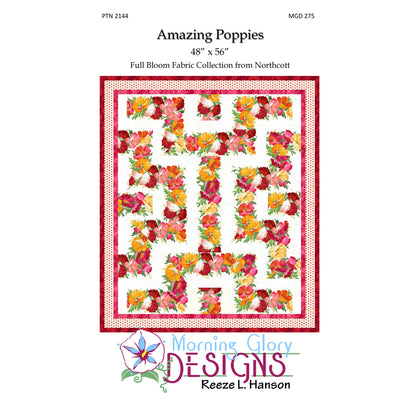 Amazing Poppies Quilt Pattern MGD-275 - Paper Pattern