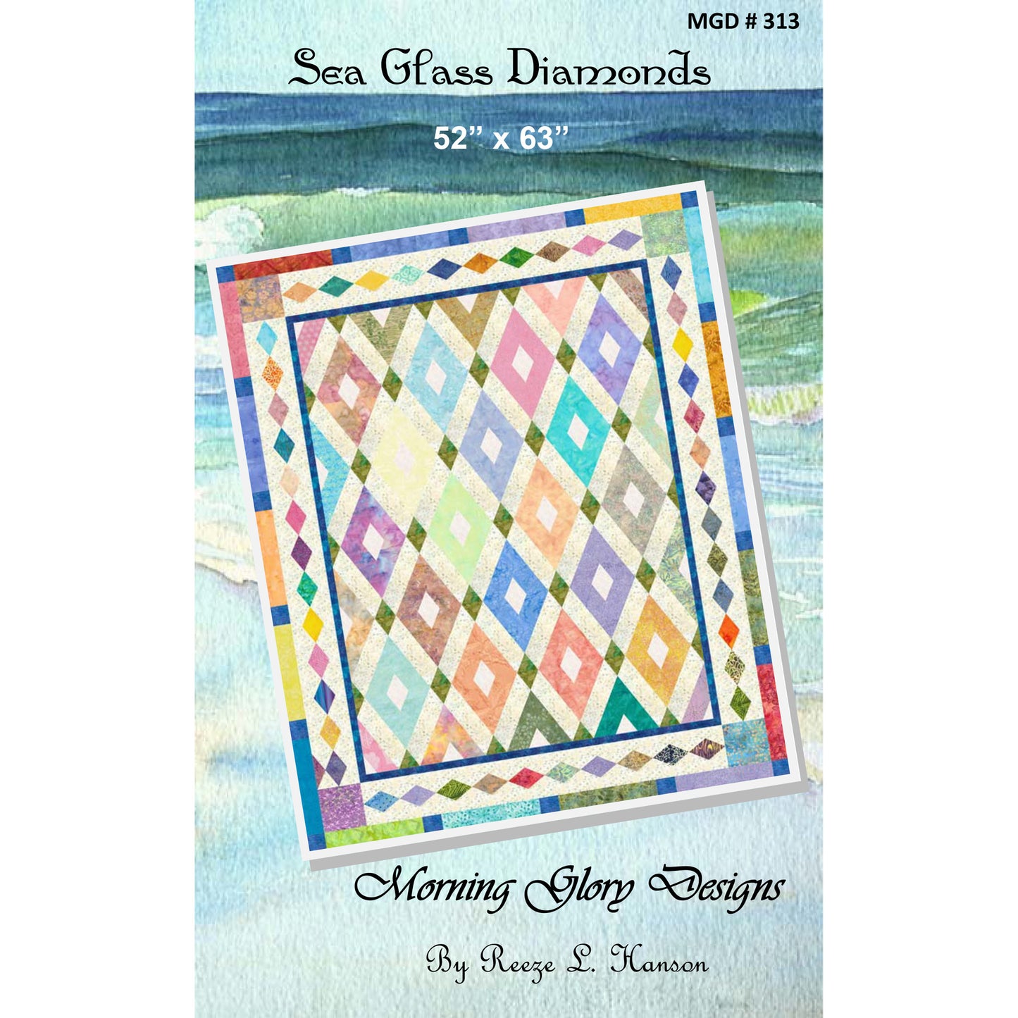 Sea Glass Diamonds Quilt Pattern MGD-313 - Paper Pattern