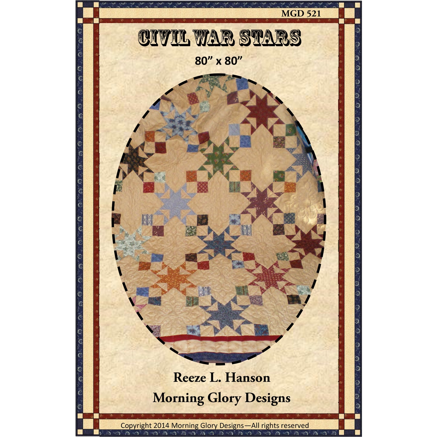 Civil War Stars Quilt MGD-521e - Downloadable Pattern