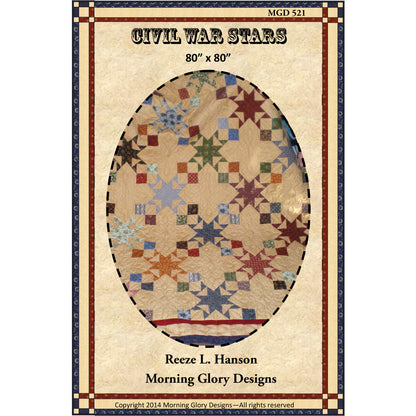 Civil War Stars Quilt Pattern MGD-521 - Paper Pattern