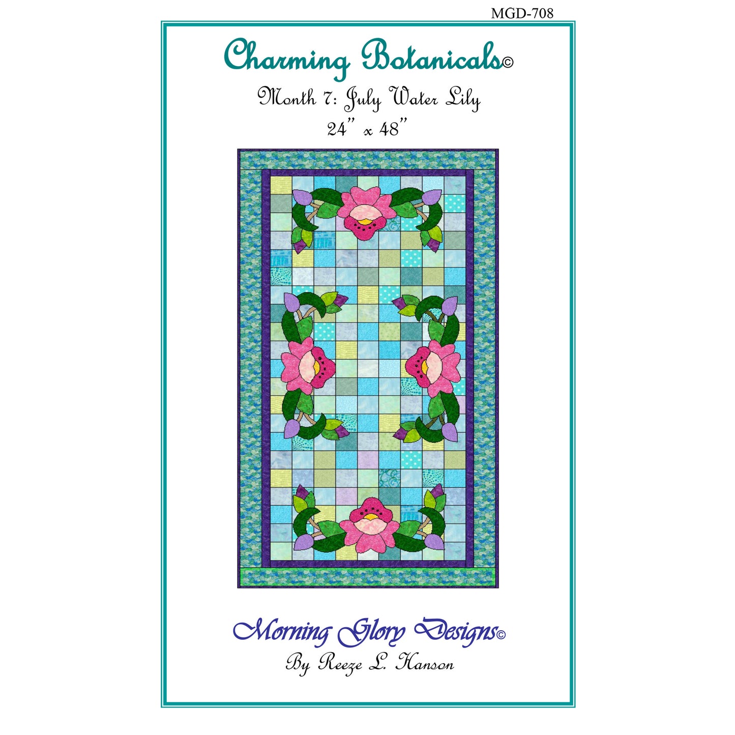 July Water Lily Quilt Pattern MGD-708 - Paper Pattern