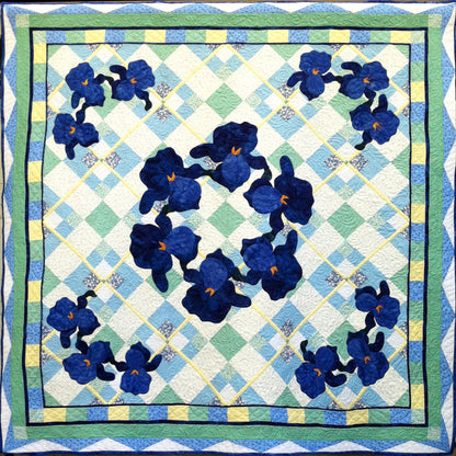 The Summer Iris Picnic Quilt Pattern MGD-204 - Paper Pattern