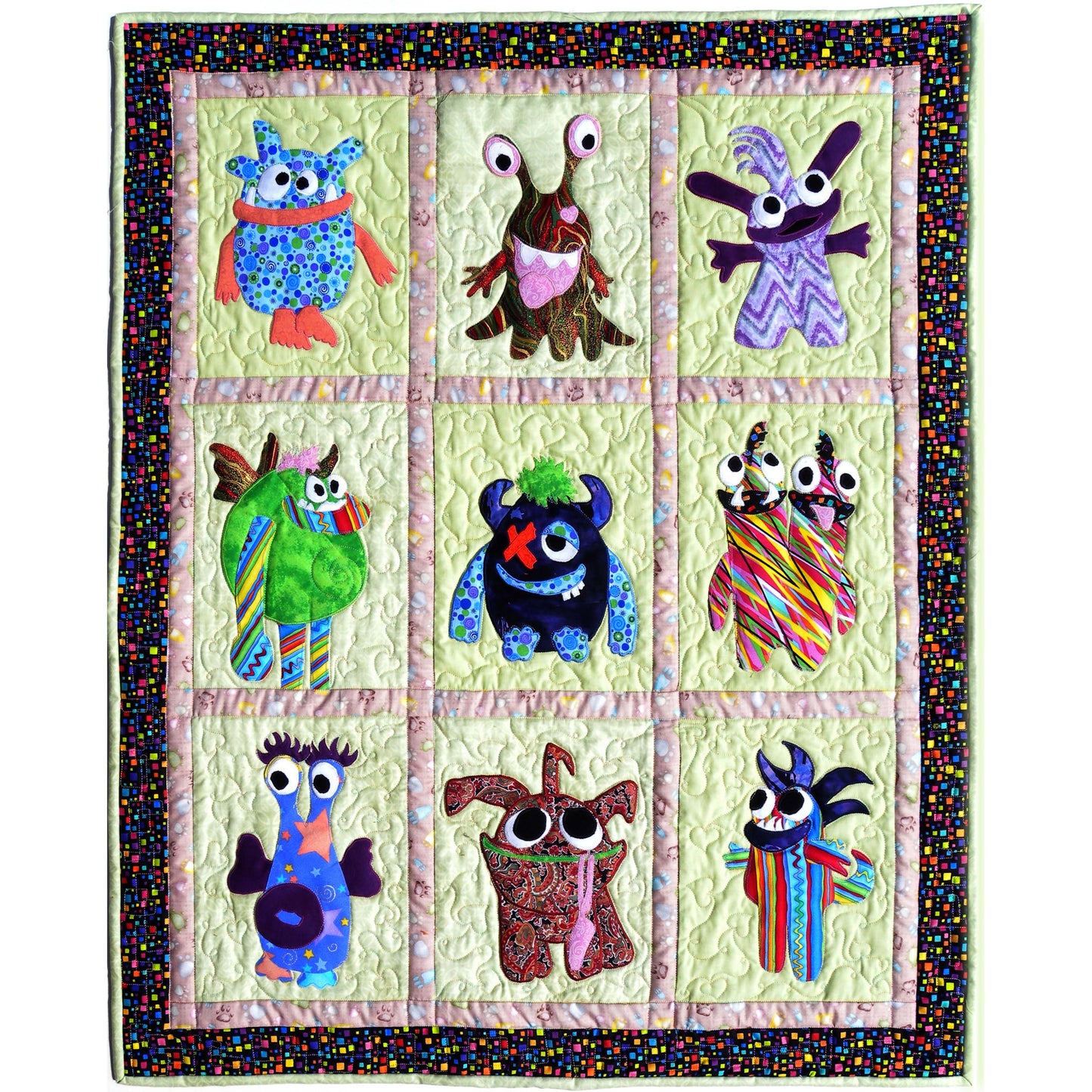 Monster Mischief Wall Hanging Quilt Pattern MMD2-J171 - Paper Pattern