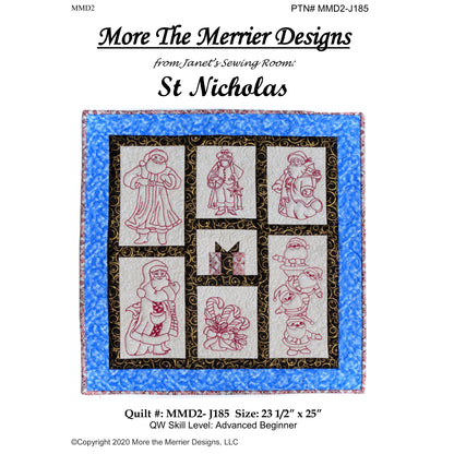 St. Nicholas Wall Hanging MMD2-J185e - Downloadable Pattern