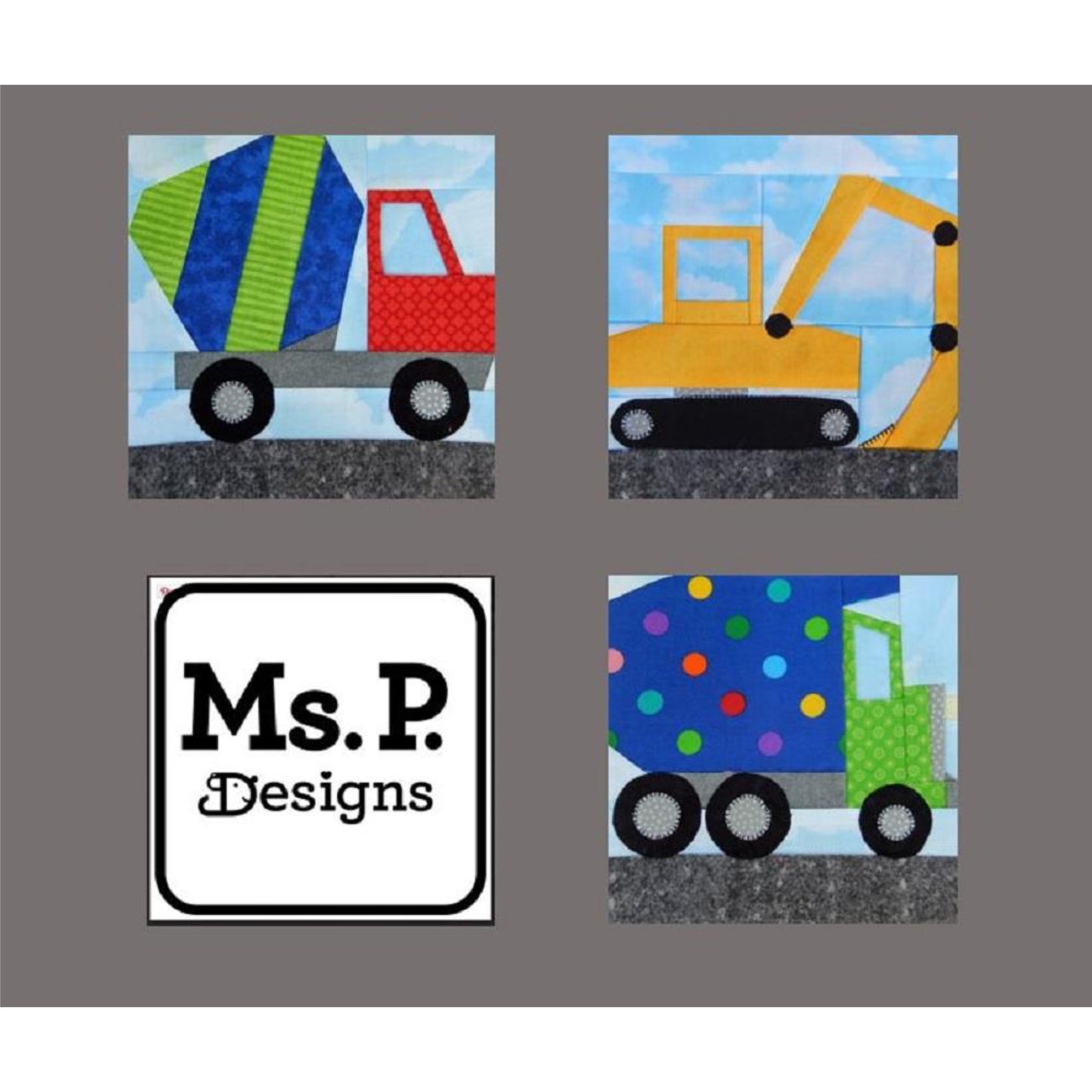 Construction Equipment Block Set MSP-103e - Downloadable Pattern