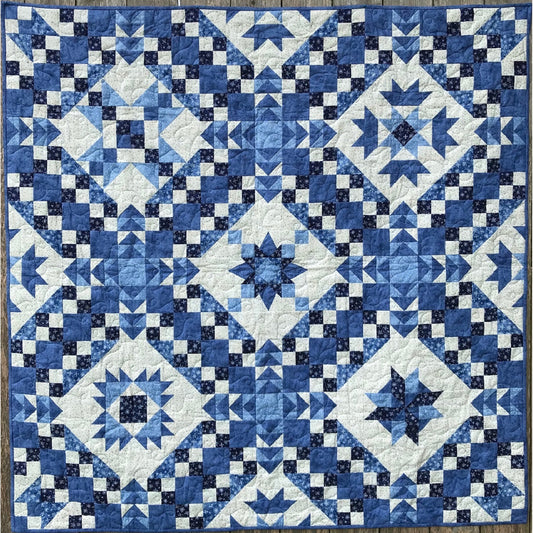 Blue and More Blue Quilt MSP-104e - Downloadable Pattern