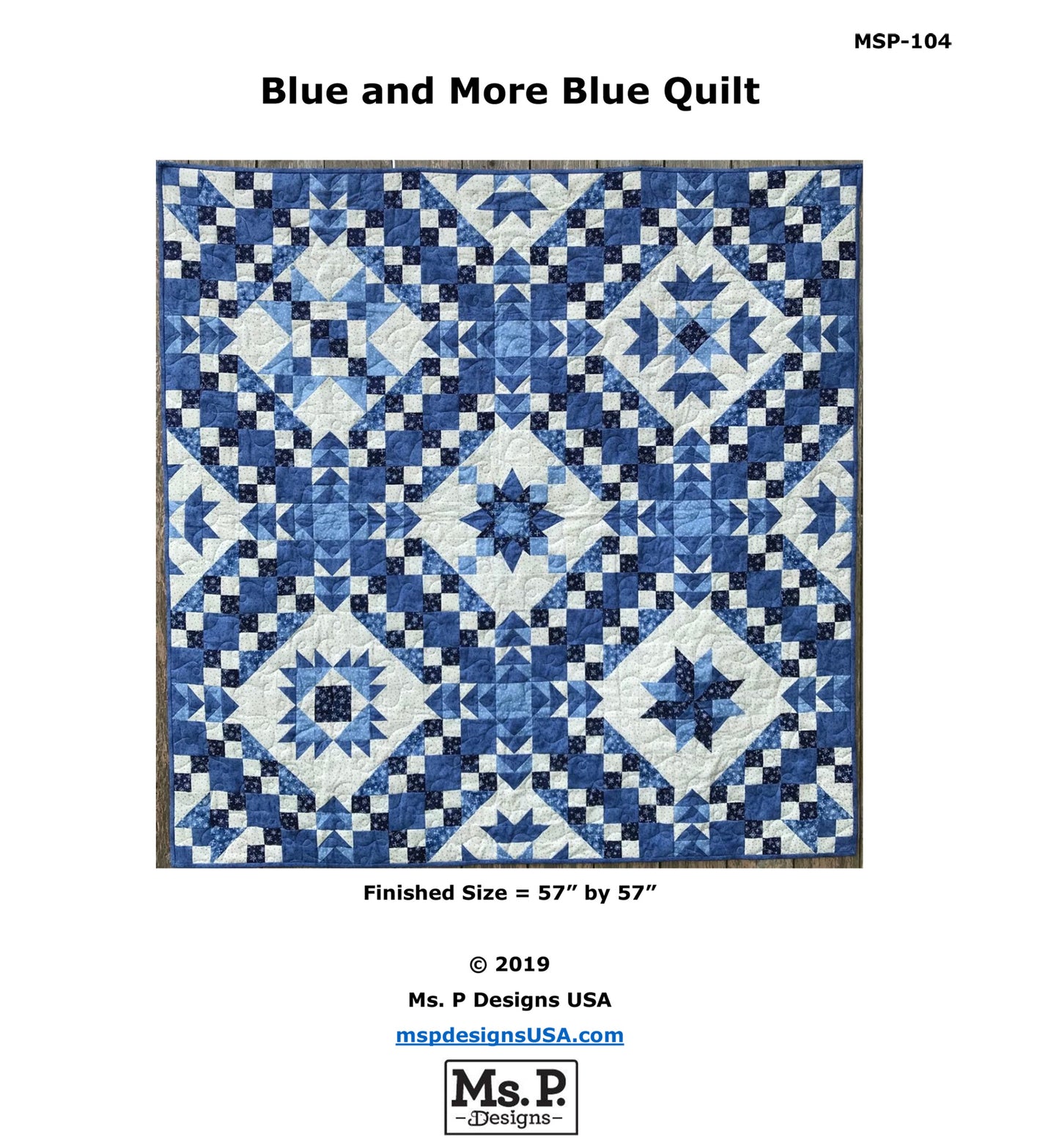 Blue and More Blue Quilt MSP-104e - Downloadable Pattern