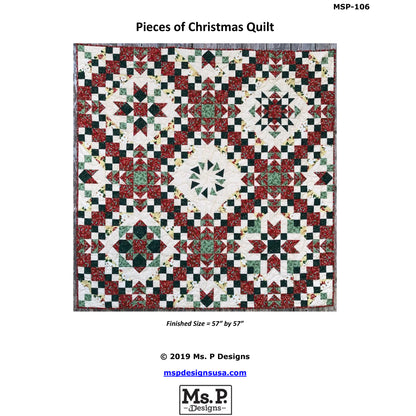 Pieces of Christmas Quilt MSP-106e - Downloadable Pattern