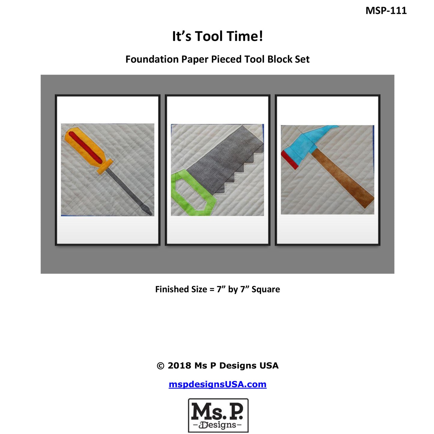 Tool Time Block Set MSP-111e - Downloadable Pattern