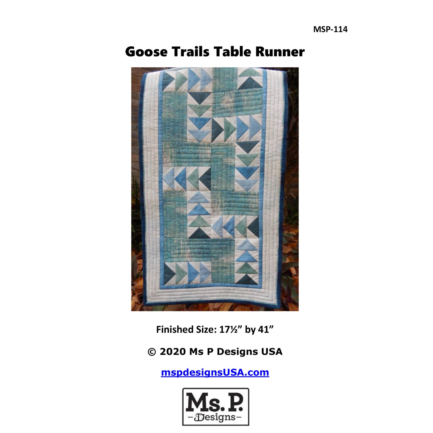 Image of the Goose Tails Table Runner pattern cover.