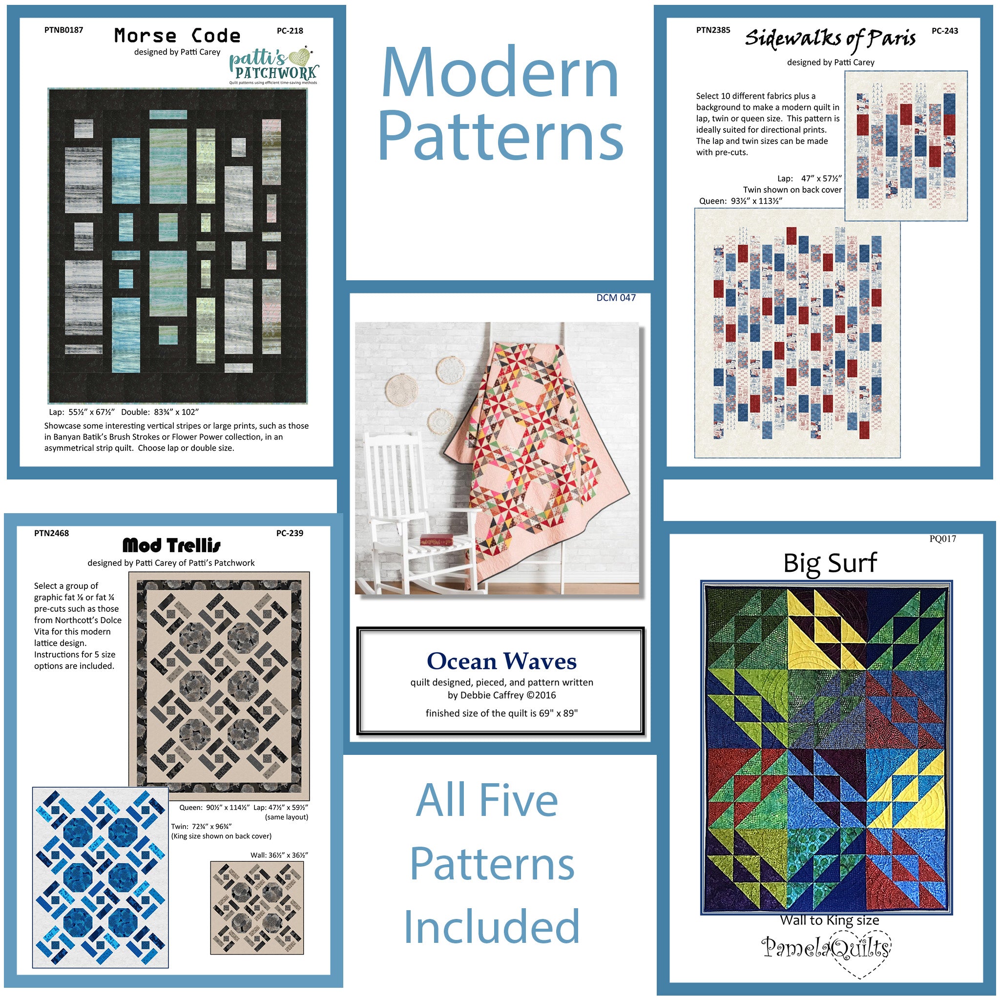 5 Pattern Bundle - Modern – QuiltWoman.com