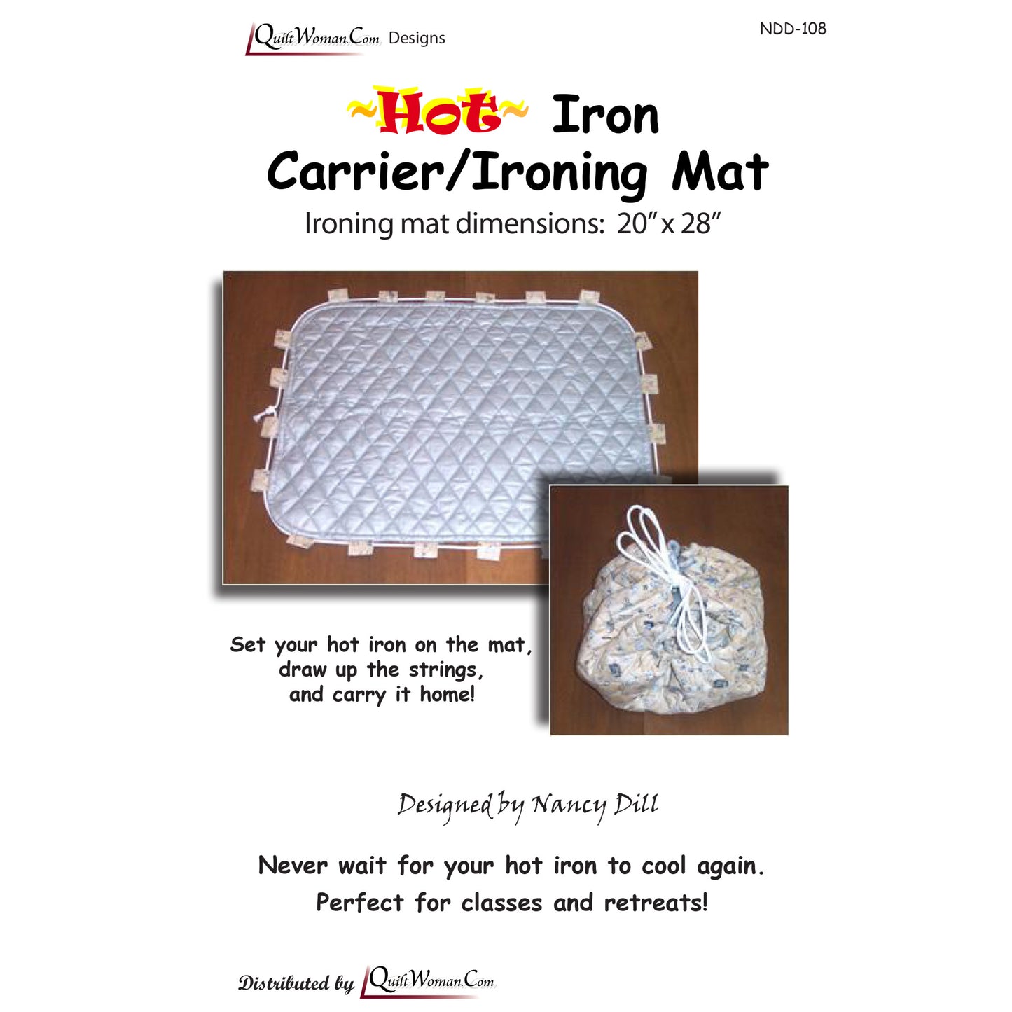 Hot Iron Carrier / Ironing Mat Pattern NDD-108 - Paper Pattern