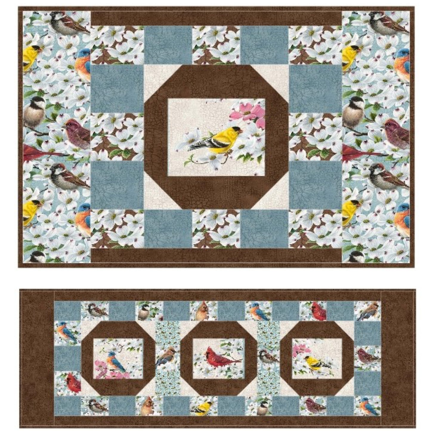 Panel Placemats & Table Runner Quilt Pattern NDD-113 - Paper Pattern