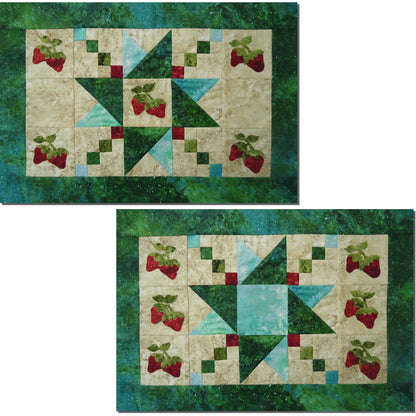 June Strawberries Placemats NDD-127e - Downloadable Pattern