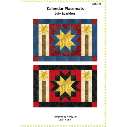 July Sparklers Placemats NDD-128e - Downloadable Pattern