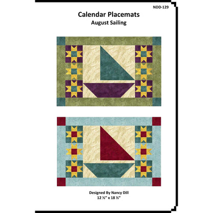 August Sailing Placemats Pattern NDD-129 - Paper Pattern