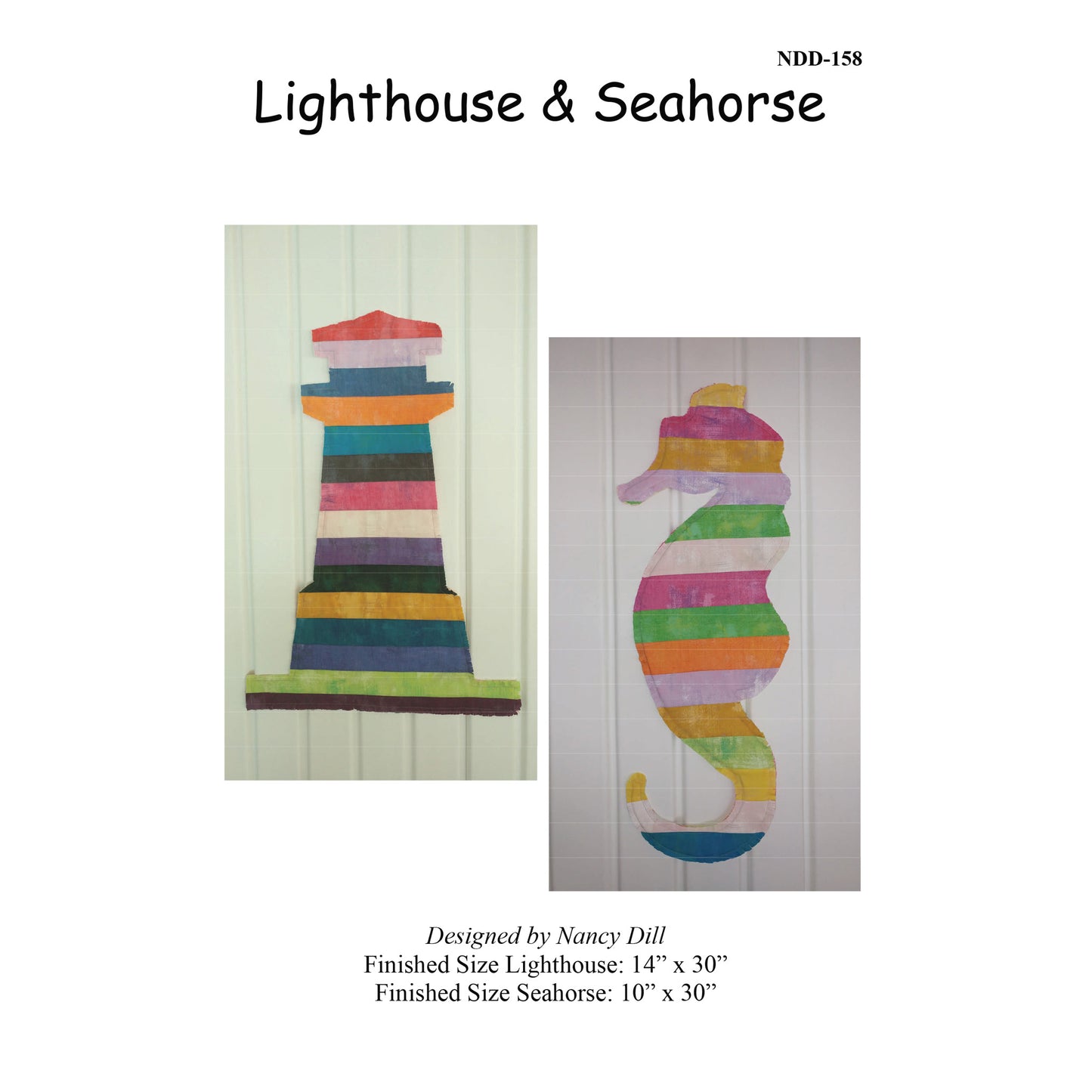 Lighthouse & Seahorse Quilt Pattern NDD-158 - Paper Pattern