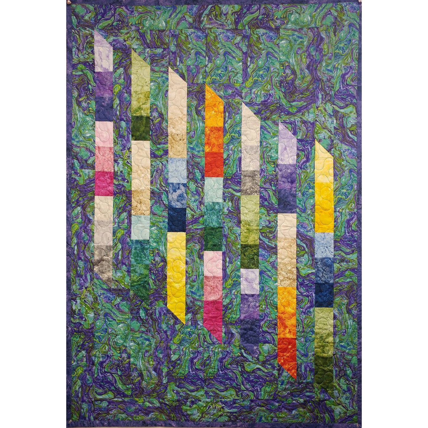 Diagonal Marble Quilt Pattern NDD-160 - Paper Pattern