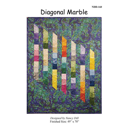 Diagonal Marble Quilt Pattern NDD-160 - Paper Pattern