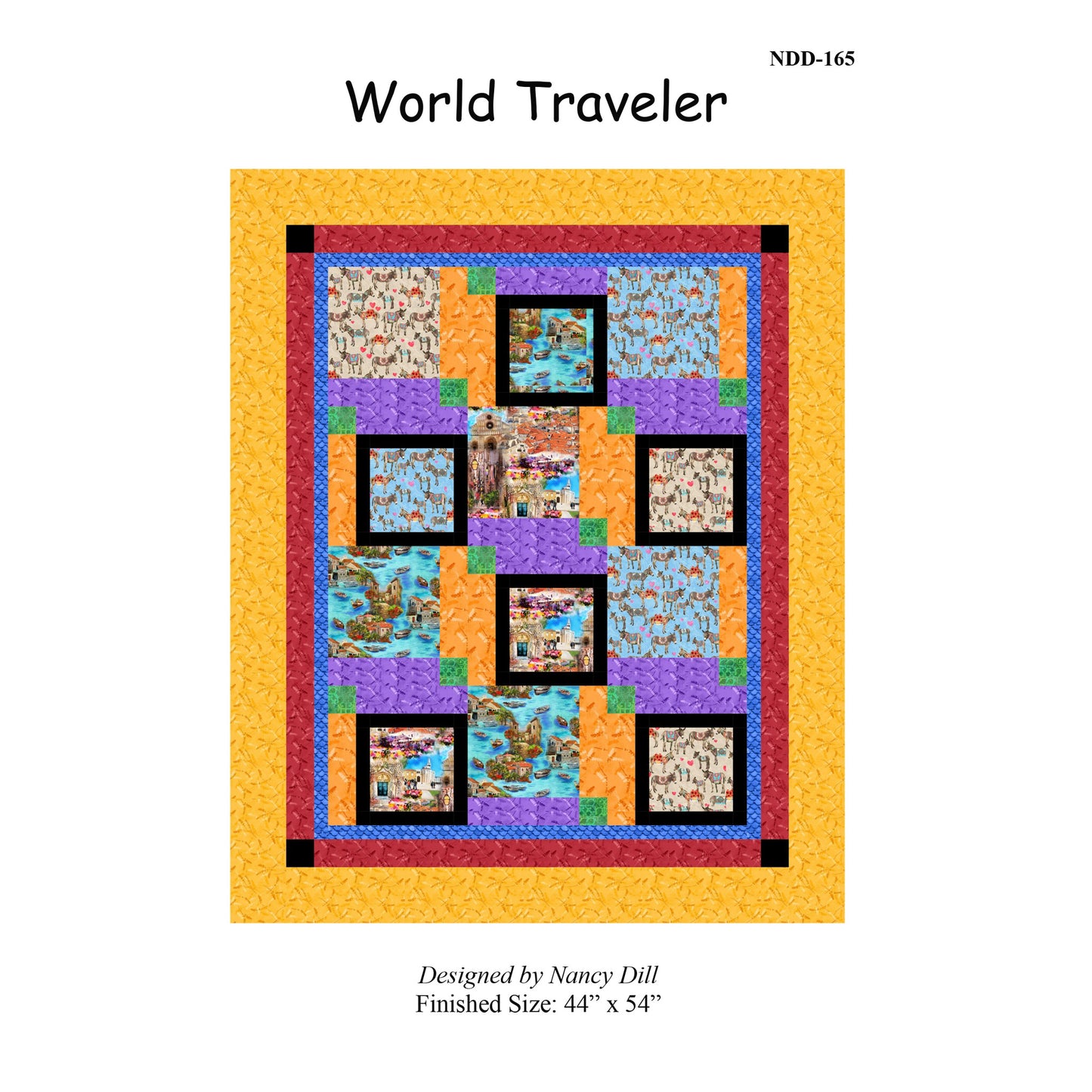 World Traveler Quilt NDD-165e  - Downloadable Pattern