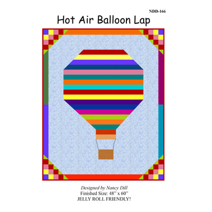 Hot Air Balloon Lap Quilt NDD-166e - Downloadable Pattern