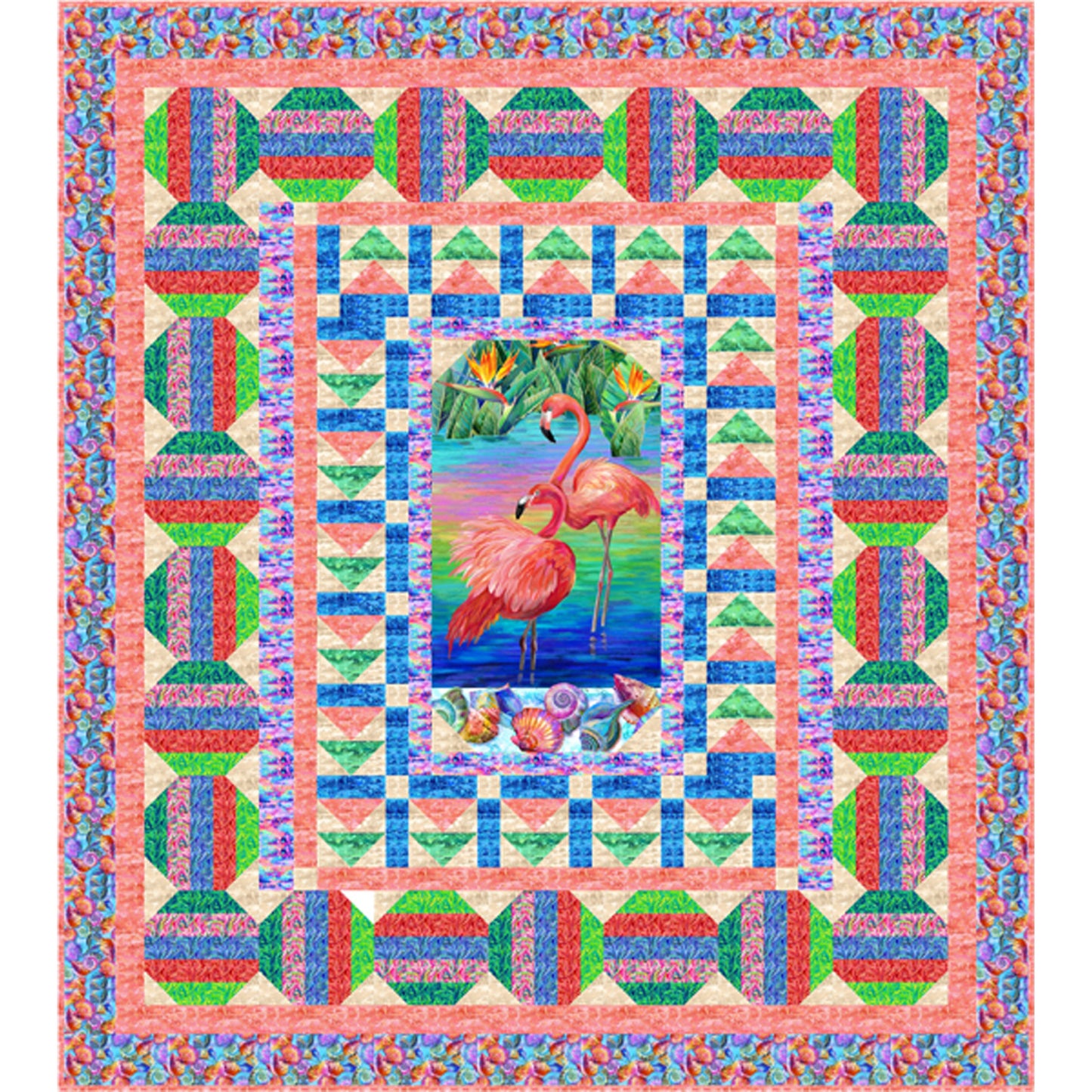 Fabulous Flamingos Quilt Pattern NDD-184 - Paper Pattern