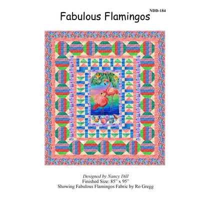 Fabulous Flamingos Quilt NDD-184e - Downloadable Pattern