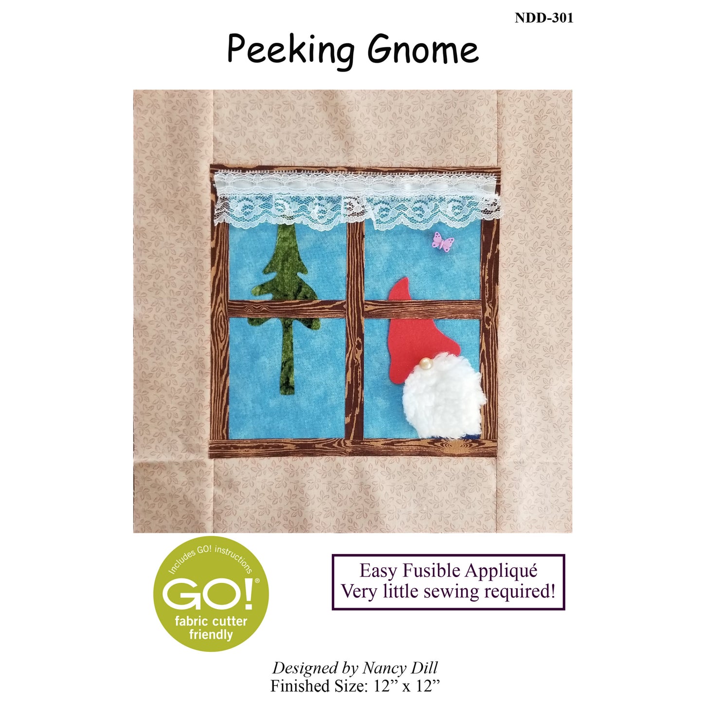 Peeking Gnome Wall Hanging pattern cover