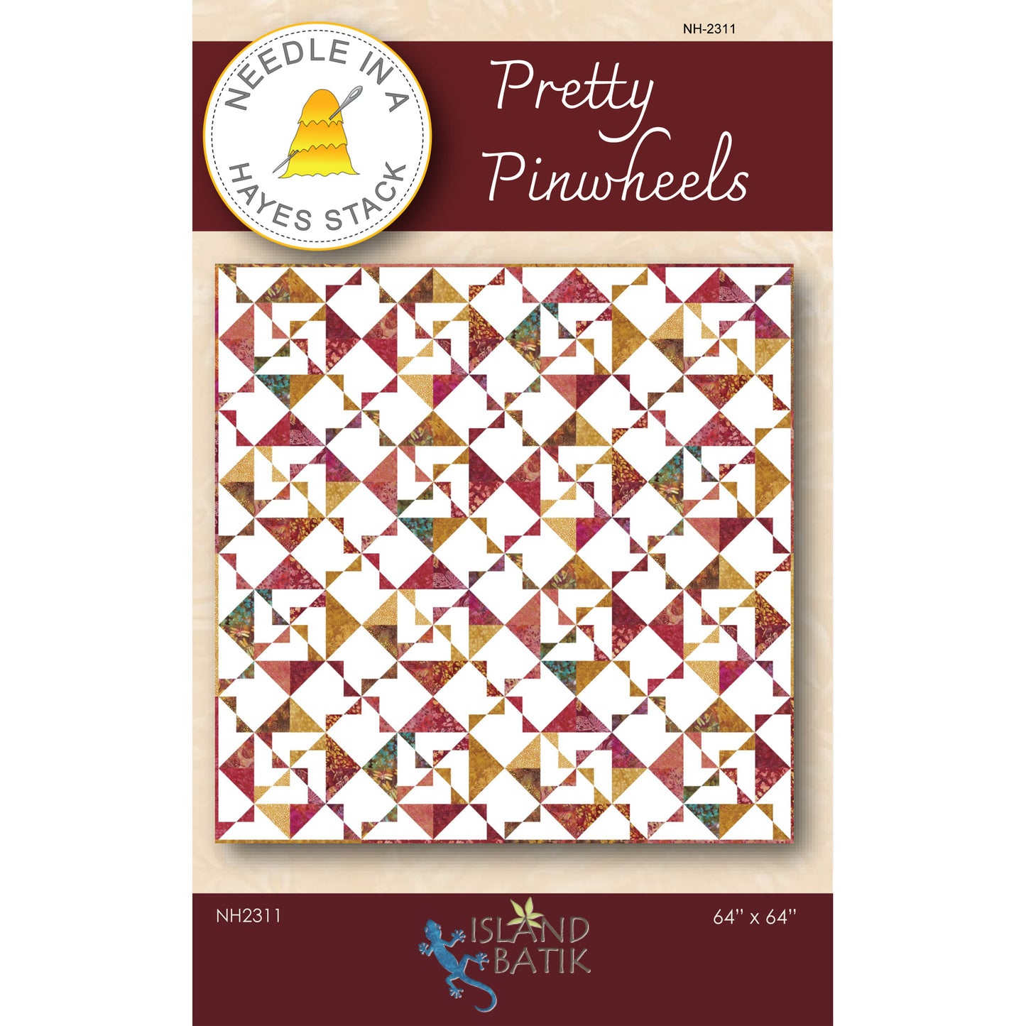 Cover image of pattern for Pretty Pinwheels quilt.