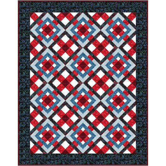 Cherry Pie Plaid Quilt NH-2315e - Downloadable Pattern