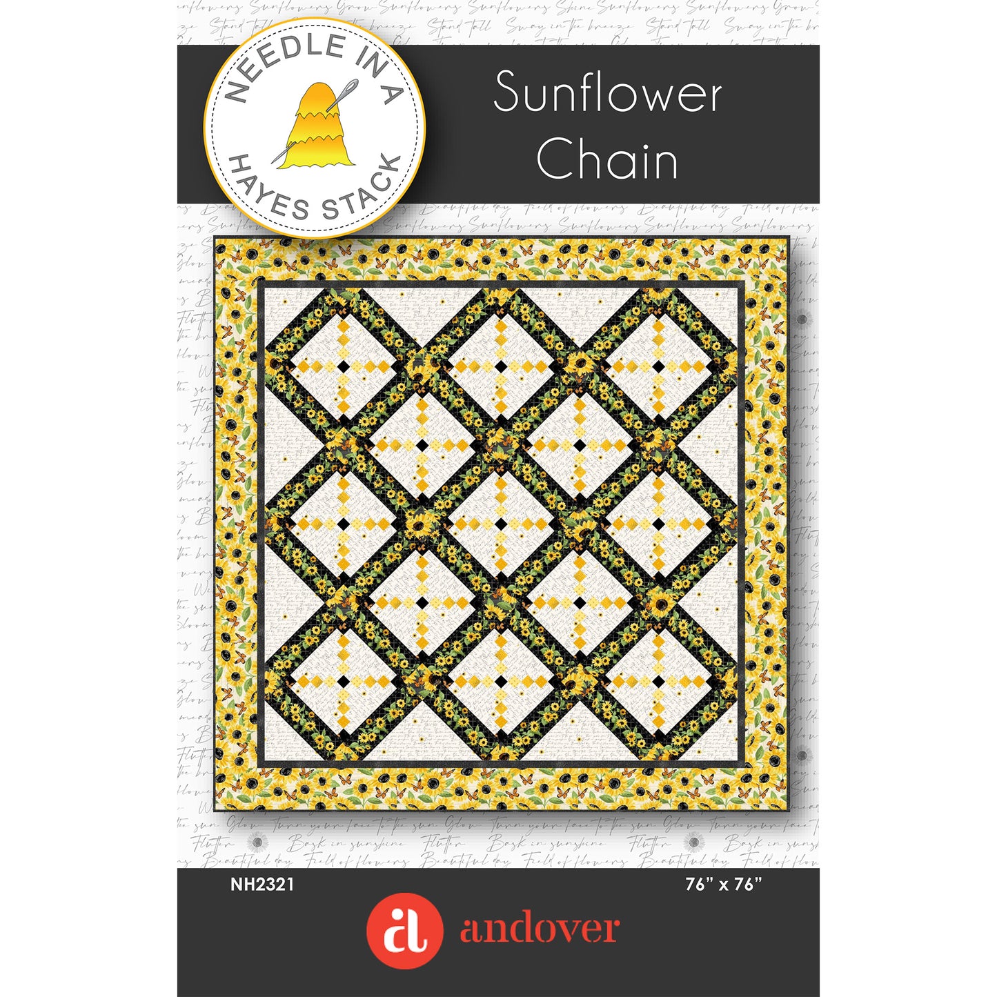 Sunflower Chain Quilt NH-2321e - Downloadable Pattern