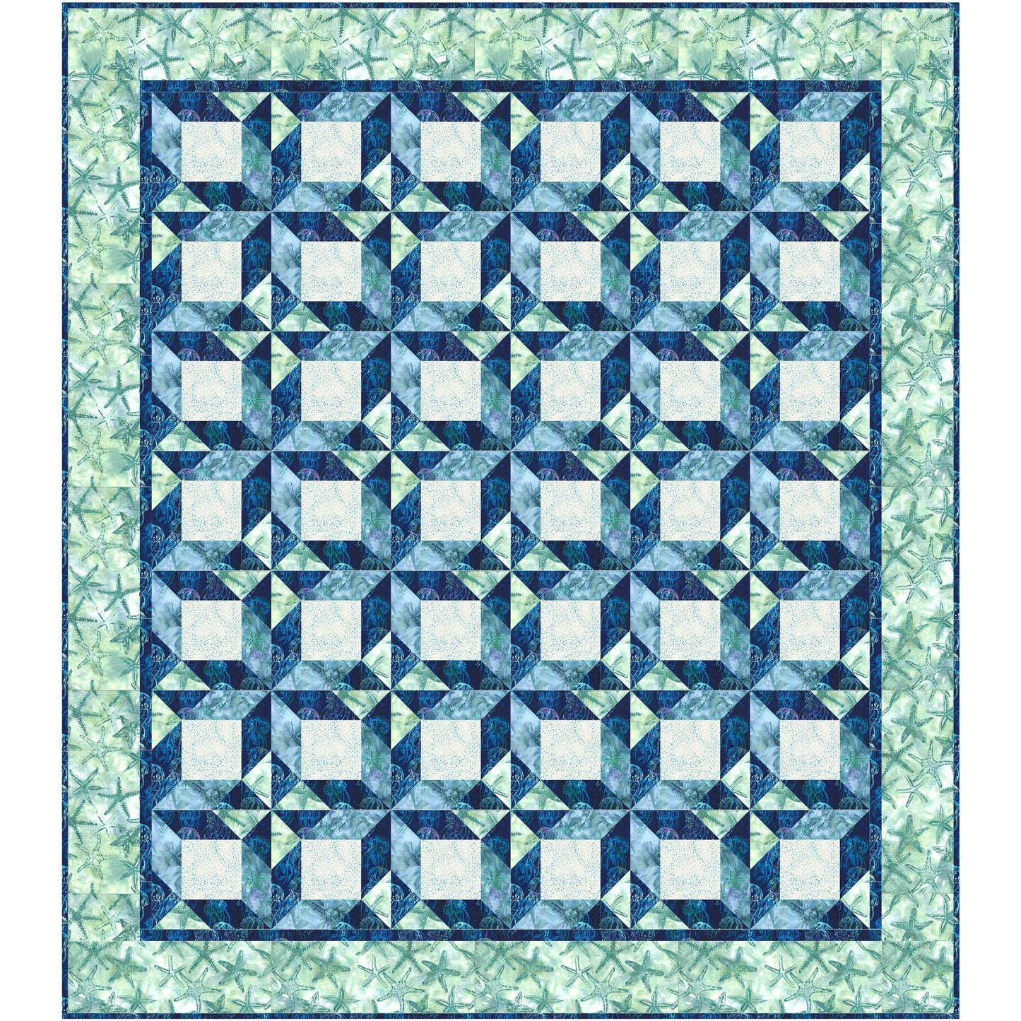 Seagrass Stars Quilt NH-2328e - Downloadable Pattern