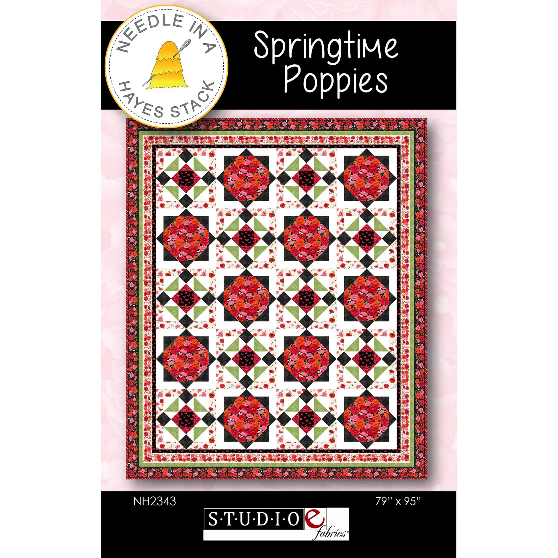 Cover image of pattern for Springtime Poppies Quilt.