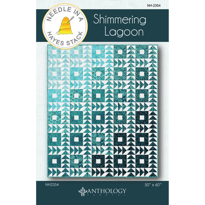 Cover image of pattern for Shimmering Lagoon Quilt.