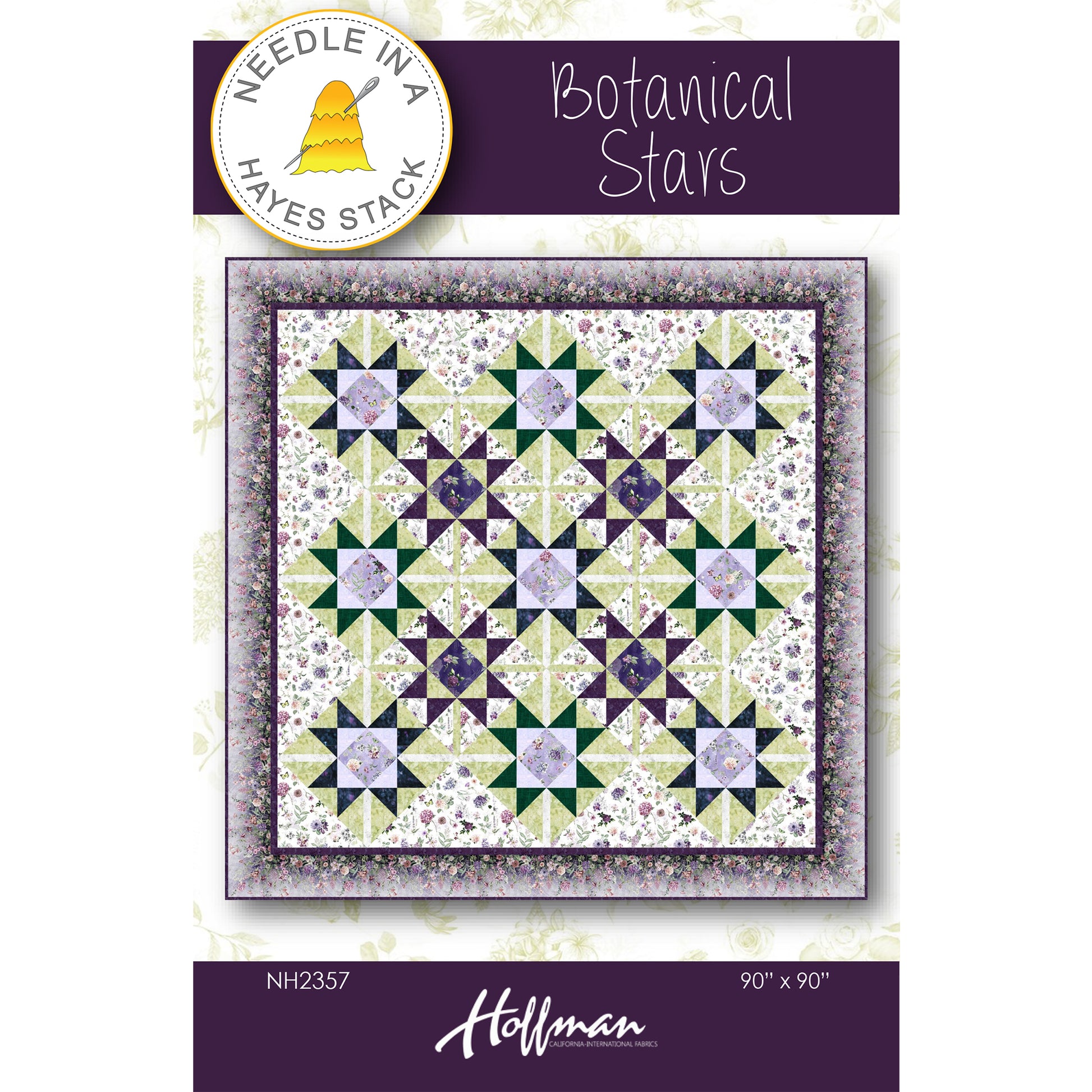 Cover image of pattern of Botanical Stars Quilt.