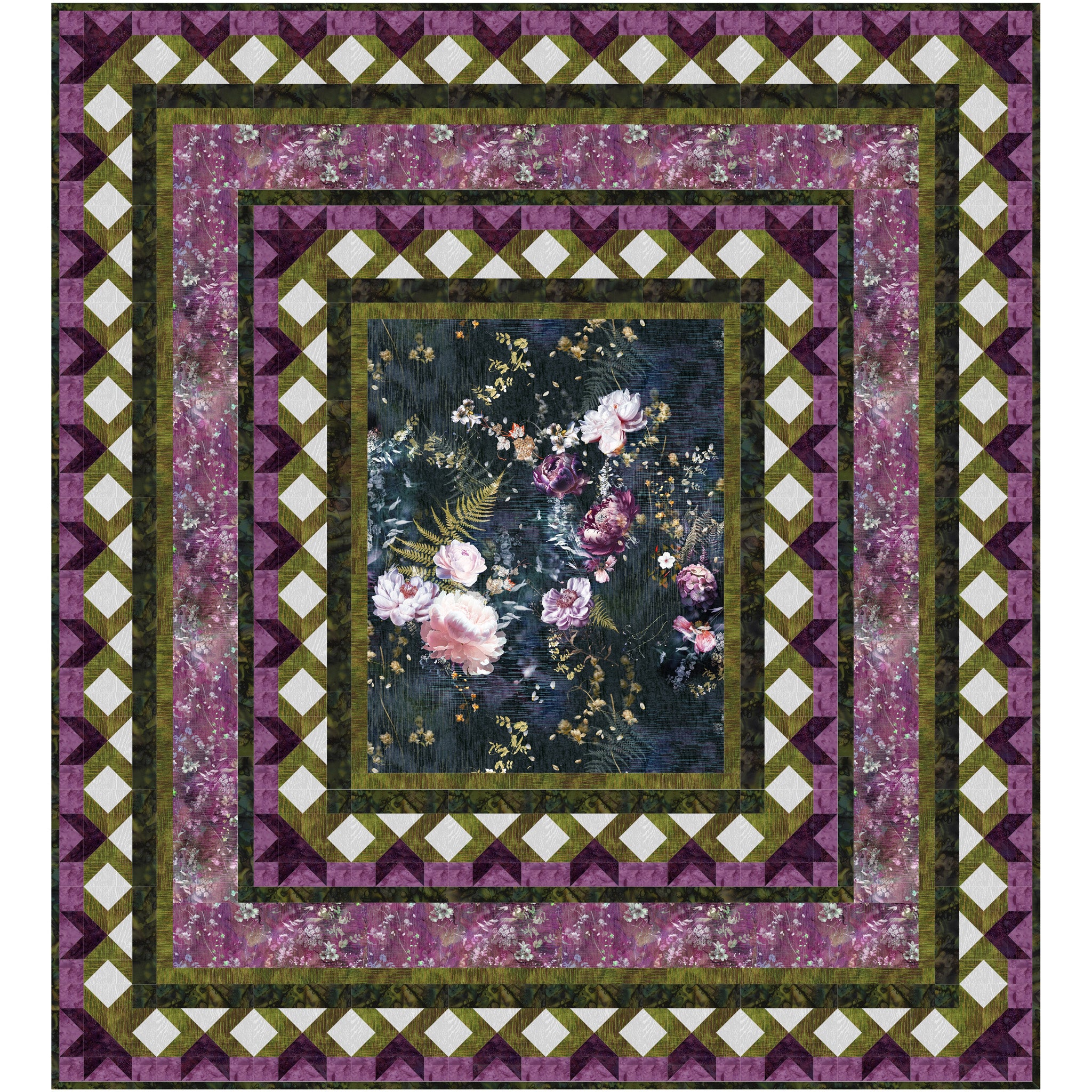 Botanic Quilt Beautiful Botanicals Quilt NH-2410e - Downloadable Pattern – QuiltWoman.com