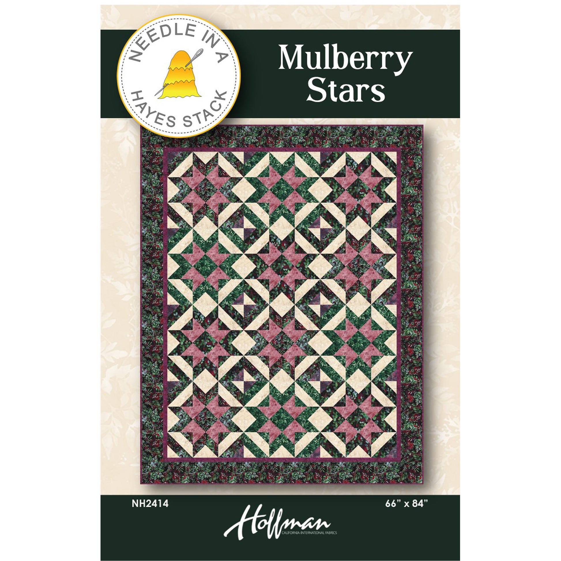 Cover image of pattern of Mulberry Stars Quilt.