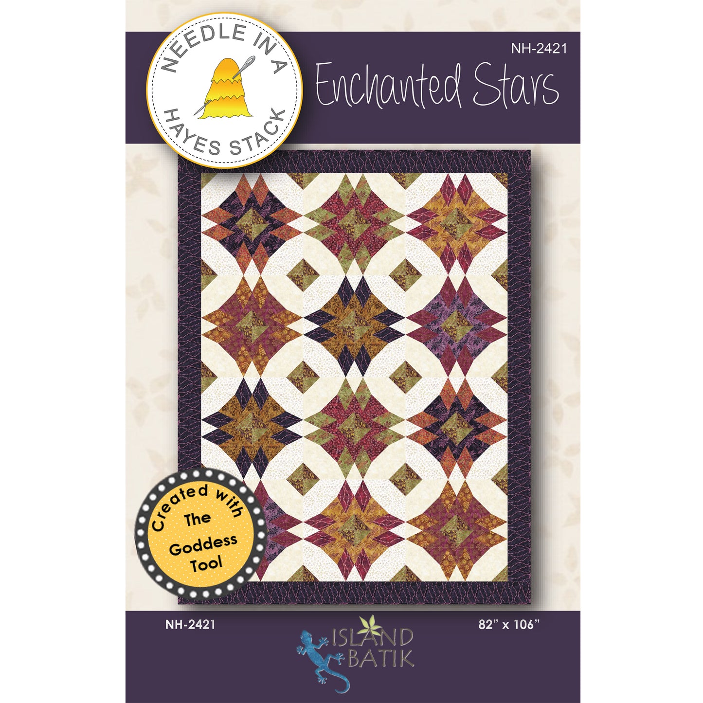 Cover image of pattern for Enchanted Stars Quilt.