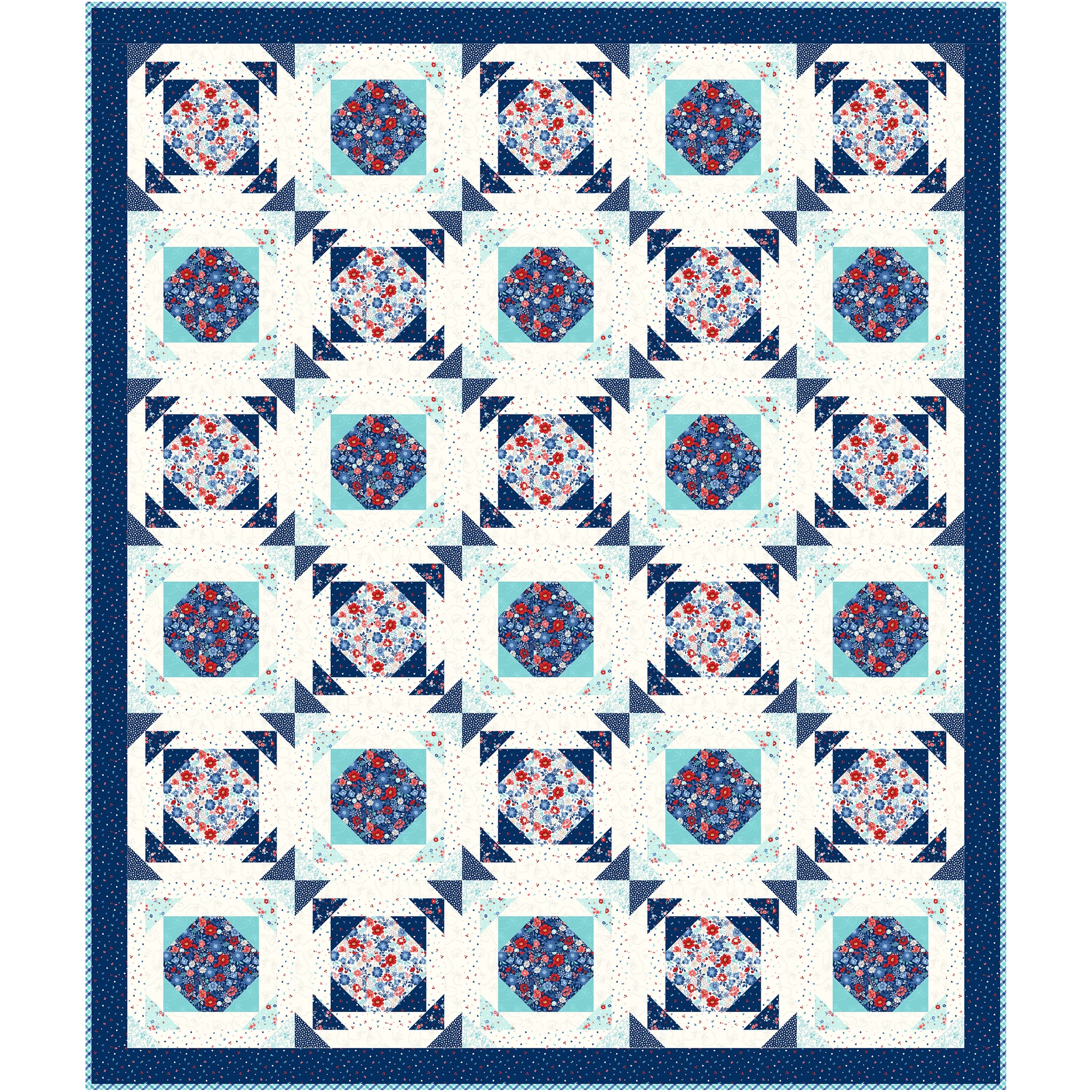Spangled Pattern Star Spangled Quilt Pattern NH-2449e - Downloadable Pattern ...