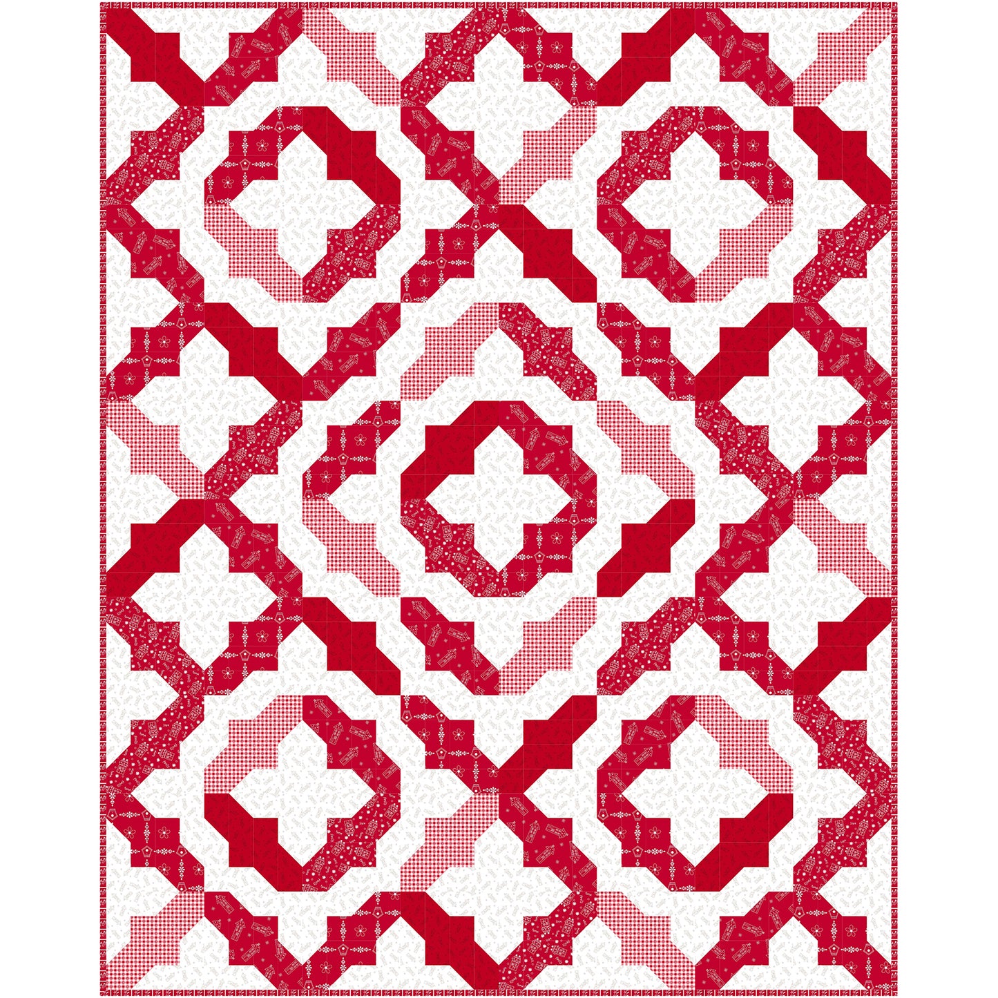 Redberry Dance is a delightful quilt that celebrates the charm of timeless prints and the joy of playful design. Quilt showcases a sweet blend of red and white prints that feel fresh, cozy, and irresistibly cheerful