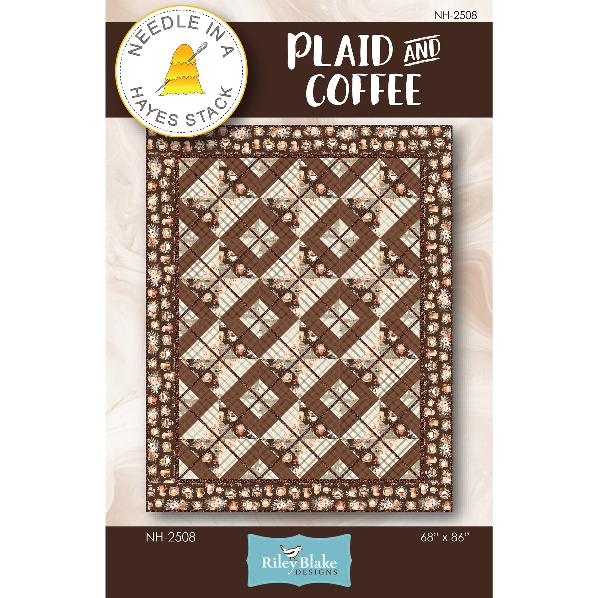 Cover image of pattern for Plaid and Coffee Quilt.