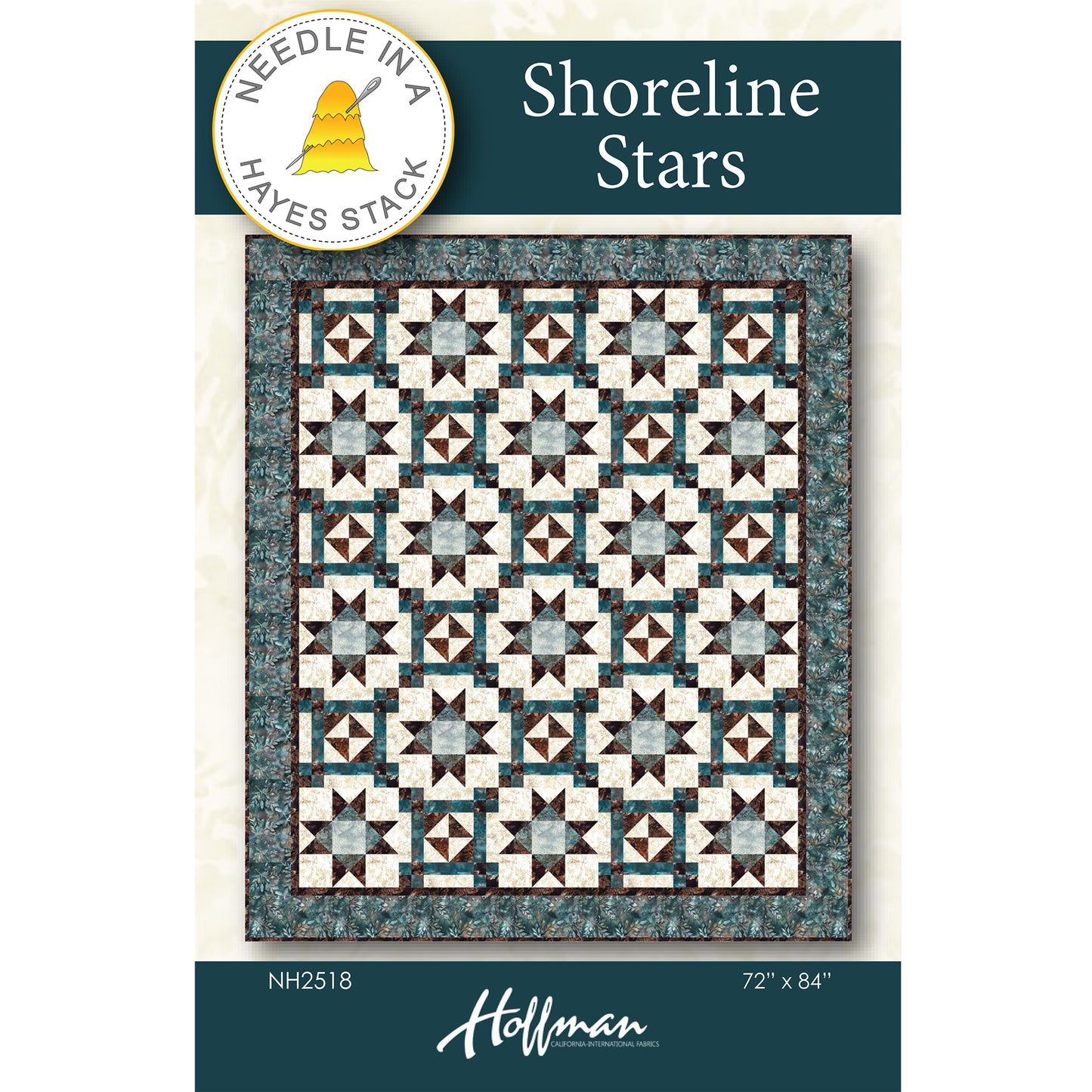 Cover image of pattern for Shoreline Stars quilt.