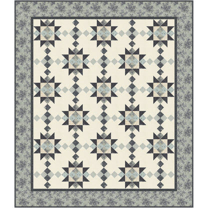 Breathtaking Stars is a striking quilt that features an interesting interweave of blocks, creating movement and visual depth across the quilt top. The quilt highlights rich, soothing blue tones that range from soft and subtle to bold and dramatic.